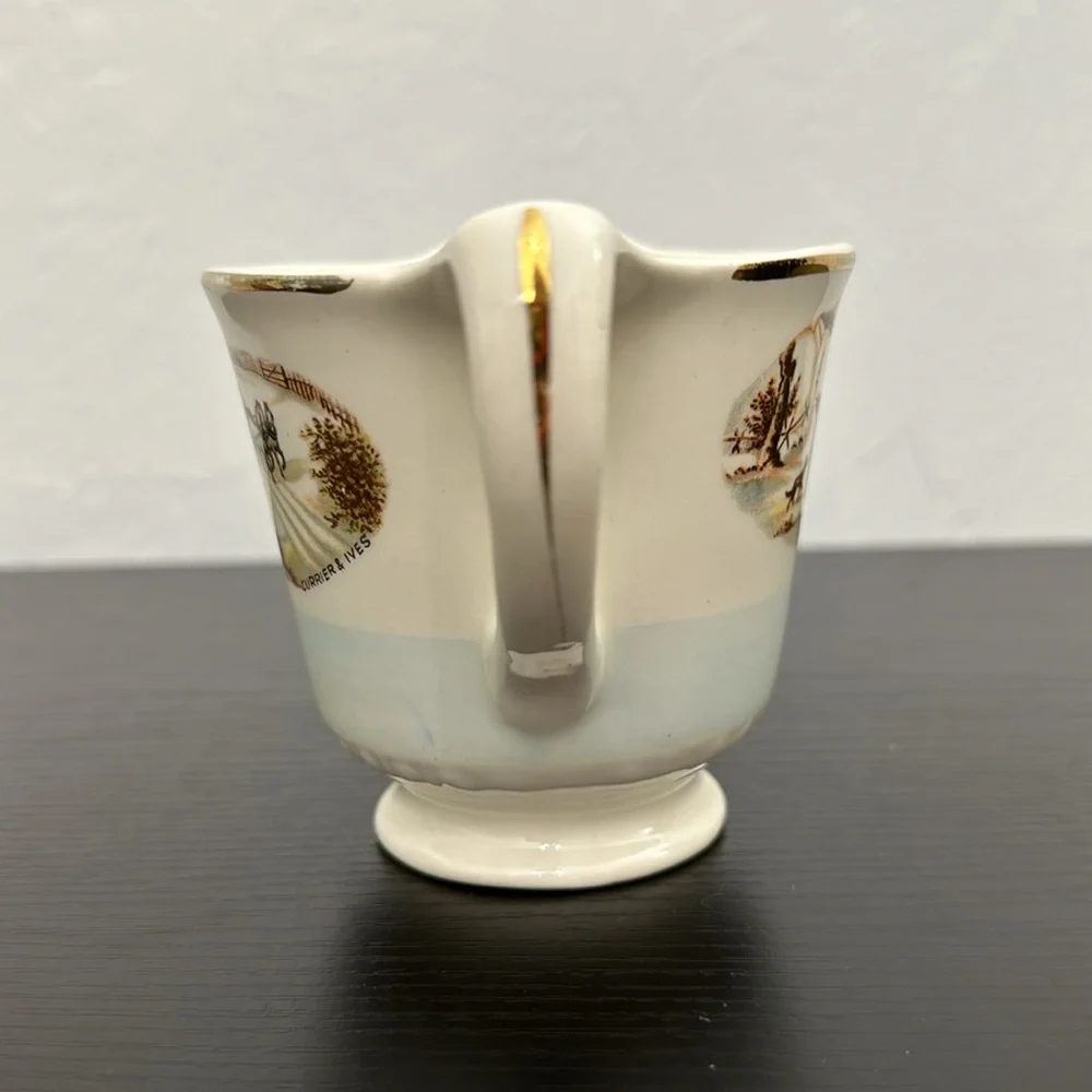 Currier & Ives by Homer Laughlin Vintage Winter Scene Creamer